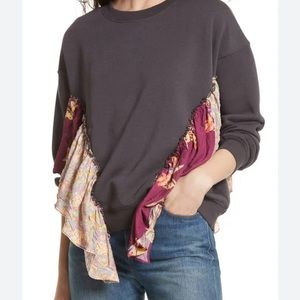 Free People she’s just cute ruffled pull over Sz Sm